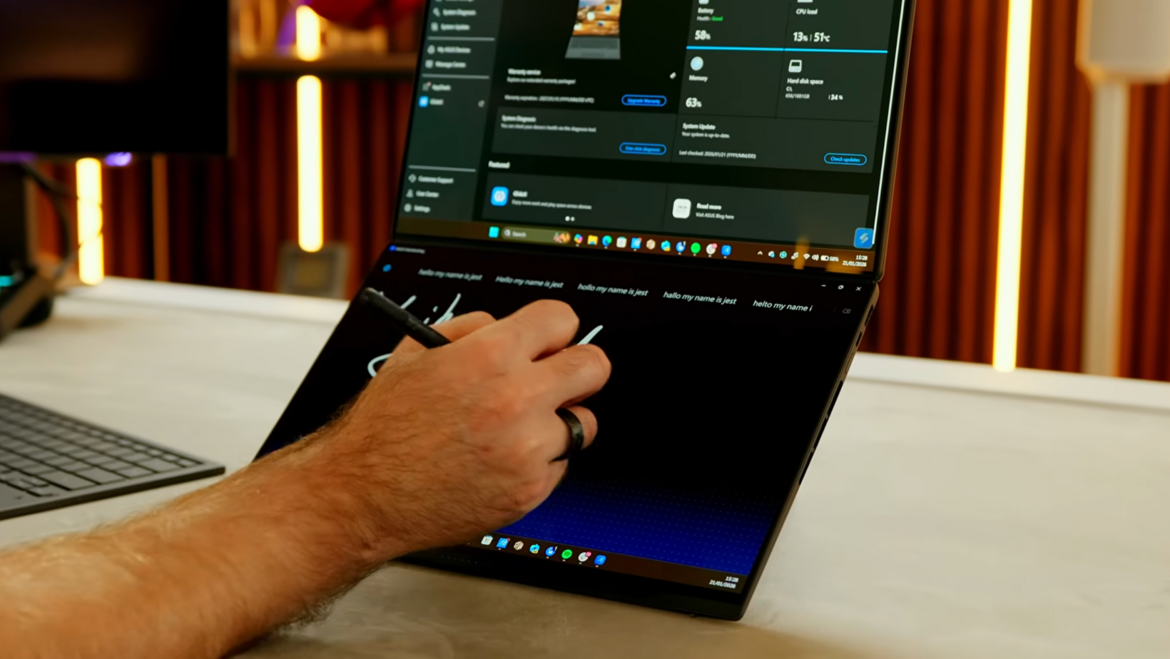 Dual-Screen Productivity and Audio Production