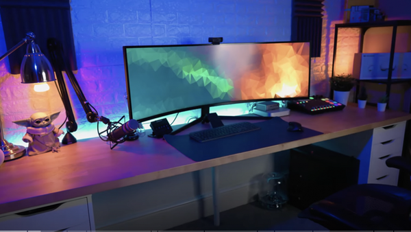 49 Ultrawide Desk Tour Pete Matheson 49 Ultrawide Desk Tour Pete Matheson, Led Desk Setup